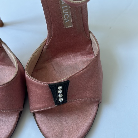 Luca Luca Satin Stilletto Dusty Pink Ankle Strap Caberet Size 40 Made in Italy - Picture 4 of 14